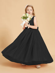 Abiti Damigella Junior In Tulle Top In Raso Fiocco Glamour Nero