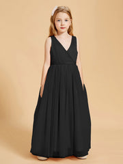 Abiti Damigella Junior In Tulle Top In Raso Fiocco Glamour Nero