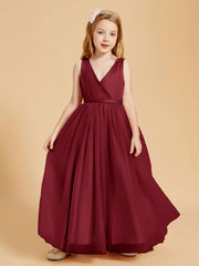 Abiti Damigella Junior In Tulle Top In Raso Fiocco Glamour Borgogna