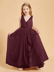 Abiti Damigella Junior In Tulle Top In Raso Fiocco Glamour Cabernet