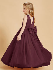Abiti Damigella Junior In Tulle Top In Raso Fiocco Glamour Cabernet