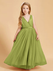 Abiti Damigella Junior In Tulle Top In Raso Fiocco Glamour Trifoglio
