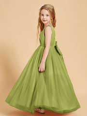 Abiti Damigella Junior In Tulle Top In Raso Fiocco Glamour Trifoglio