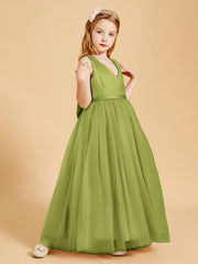 Abiti Damigella Junior In Tulle Top In Raso Fiocco Glamour Trifoglio