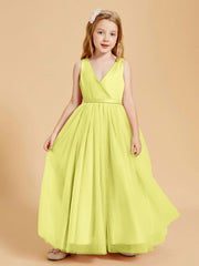 Abiti Damigella Junior In Tulle Top In Raso Fiocco Glamour Narciso