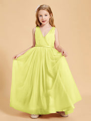 Abiti Damigella Junior In Tulle Top In Raso Fiocco Glamour Narciso