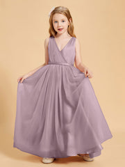 Abiti Damigella Junior In Tulle Top In Raso Fiocco Glamour Crepuscolo