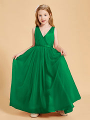 Abiti Damigella Junior In Tulle Top In Raso Fiocco Glamour Smeraldo