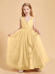 Abiti Damigella Junior In Tulle Top In Raso Fiocco Glamour Oro