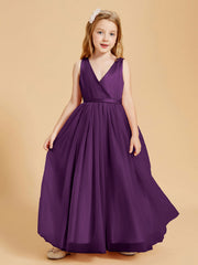 Abiti Damigella Junior In Tulle Top In Raso Fiocco Glamour Viola