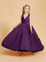 Abiti Damigella Junior In Tulle Top In Raso Fiocco Glamour Viola
