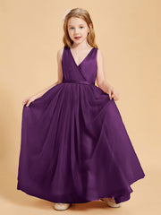 Abiti Damigella Junior In Tulle Top In Raso Fiocco Glamour Viola