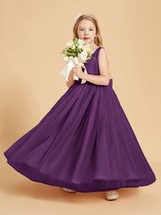Abiti Damigella Junior In Tulle Top In Raso Fiocco Glamour Viola