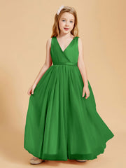 Abiti Damigella Junior In Tulle Top In Raso Fiocco Glamour Verde