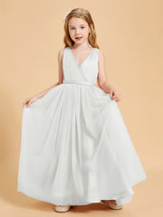 Abiti Damigella Junior In Tulle Top In Raso Fiocco Glamour Avorio