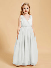 Abiti Damigella Junior In Tulle Top In Raso Fiocco Glamour Avorio