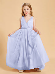 Abiti Damigella Junior In Tulle Top In Raso Fiocco Glamour Lavanda