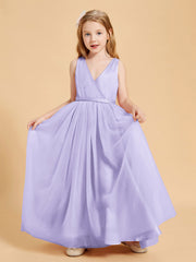 Abiti Damigella Junior In Tulle Top In Raso Fiocco Glamour Lilla