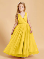 Abiti Damigella Junior In Tulle Top In Raso Fiocco Glamour Calendula