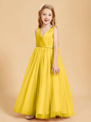 Abiti Damigella Junior In Tulle Top In Raso Fiocco Glamour Calendula