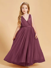 Abiti Damigella Junior In Tulle Top In Raso Fiocco Glamour Gelso
