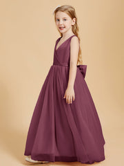 Abiti Damigella Junior In Tulle Top In Raso Fiocco Glamour Gelso