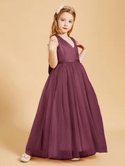 Abiti Damigella Junior In Tulle Top In Raso Fiocco Glamour Gelso