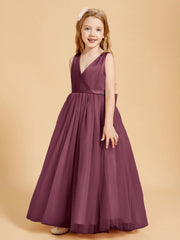 Abiti Damigella Junior In Tulle Top In Raso Fiocco Glamour Gelso
