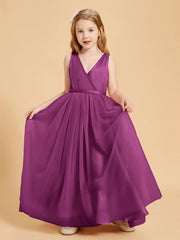 Abiti Damigella Junior In Tulle Top In Raso Fiocco Glamour Orchidea