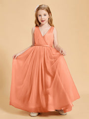 Abiti Damigella Junior In Tulle Top In Raso Fiocco Glamour Papaia