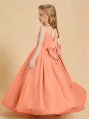 Abiti Damigella Junior In Tulle Top In Raso Fiocco Glamour Papaia