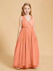 Abiti Damigella Junior In Tulle Top In Raso Fiocco Glamour Papaia