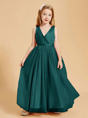 Abiti Damigella Junior In Tulle Top In Raso Fiocco Glamour Pavone
