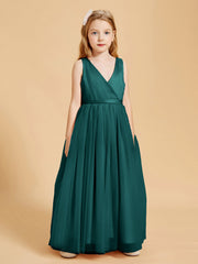 Abiti Damigella Junior In Tulle Top In Raso Fiocco Glamour Pavone