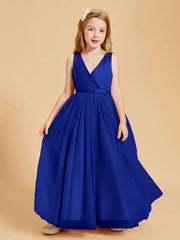 Abiti Damigella Junior In Tulle Top In Raso Fiocco Glamour Blu Royal