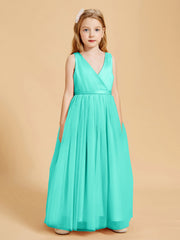 Abiti Damigella Junior In Tulle Top In Raso Fiocco Glamour Azzurro Spa