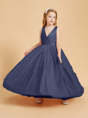Abiti Damigella Junior In Tulle Top In Raso Fiocco Glamour Tempesta