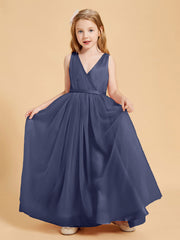 Abiti Damigella Junior In Tulle Top In Raso Fiocco Glamour Tempesta