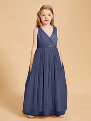Abiti Damigella Junior In Tulle Top In Raso Fiocco Glamour Tempesta