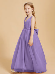 Abiti Damigella Junior In Tulle Top In Raso Fiocco Glamour Tahiti