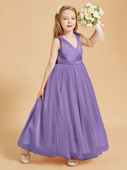 Abiti Damigella Junior In Tulle Top In Raso Fiocco Glamour Tahiti