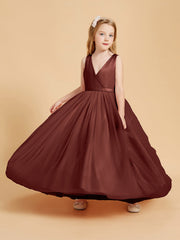 Abiti Damigella Junior In Tulle Top In Raso Fiocco Glamour Terracotta