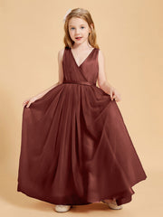 Abiti Damigella Junior In Tulle Top In Raso Fiocco Glamour Terracotta