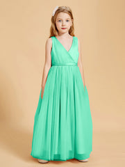 Abiti Damigella Junior In Tulle Top In Raso Fiocco Glamour Turchese