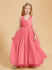 Abiti Damigella Junior In Tulle Top In Raso Fiocco Glamour Cocomero