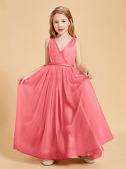 Abiti Damigella Junior In Tulle Top In Raso Fiocco Glamour Cocomero