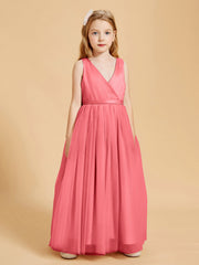 Abiti Damigella Junior In Tulle Top In Raso Fiocco Glamour Cocomero