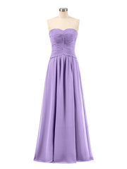Abito da Damigella in Chiffon Senza Spalline Scollo a Cuore Tahiti