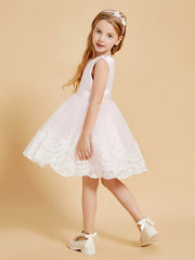 Abito Da Damigella Al Ginocchio Con Top In Raso E Gonna In Tulle