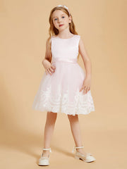 Abito Da Damigella Al Ginocchio Con Top In Raso E Gonna In Tulle
